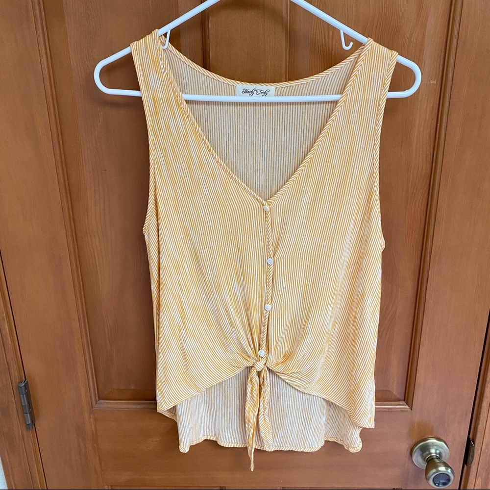 Hoity Toity Tops | Orange and White Striped Tank